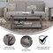 Merrick Lane Green River Modern Farmhouse Engineered Wood Coffee Table and Powder Coated Steel Accents